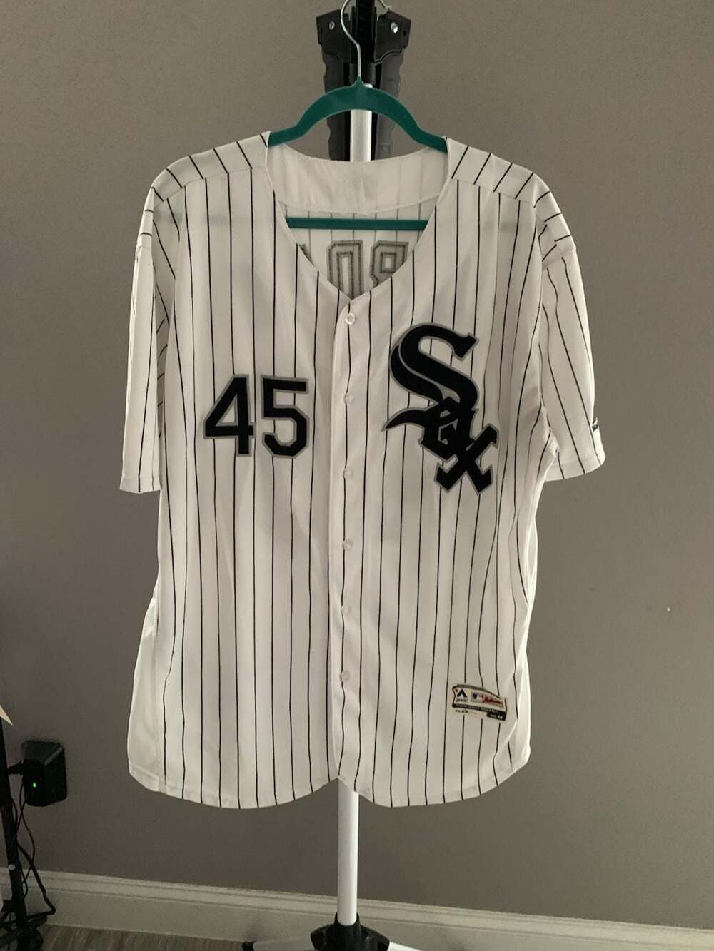 Majestic Authentic Chicago White Sox Michael Jordan #45 Pinstripe Baseball Jerse - Picture 1 of 6